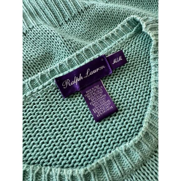 Ralph Lauren Purple Label Cotton Silk Cashmere Sweater Large L - Picture 3 of 6
